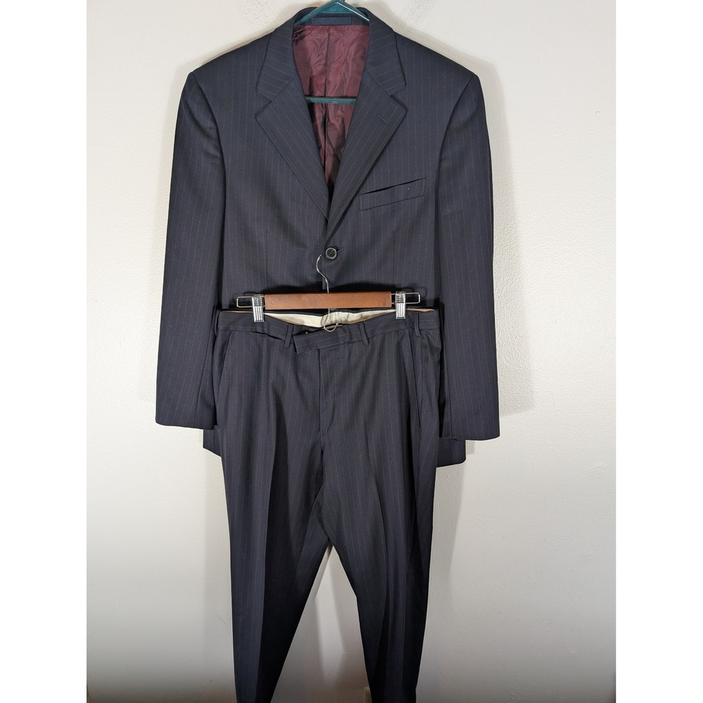Ermenegildo Zegna Mens 48 Pinstripe Wool Suit Set Stripe DressBlazer Trousers